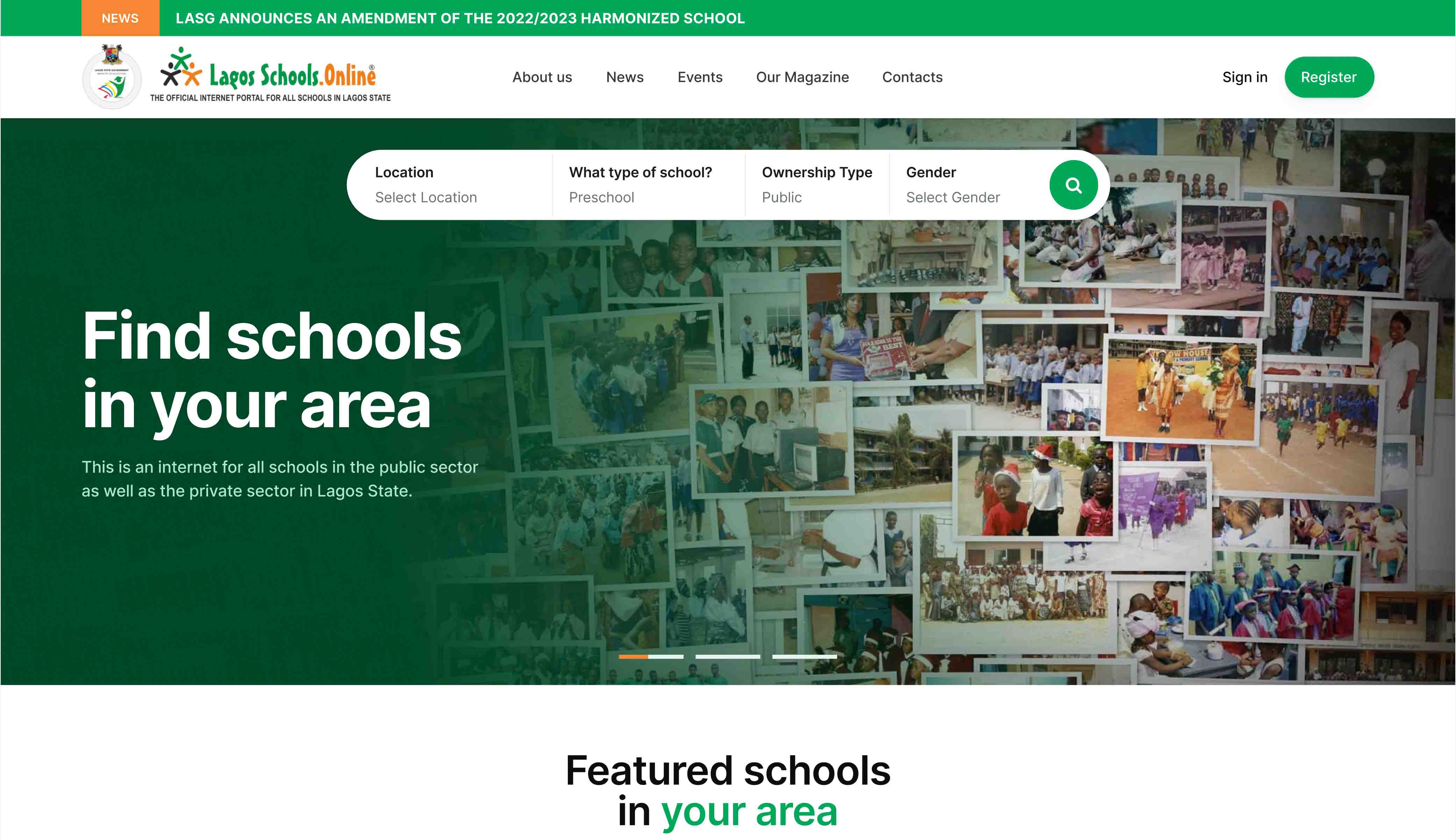 Lagos Schools Online Website